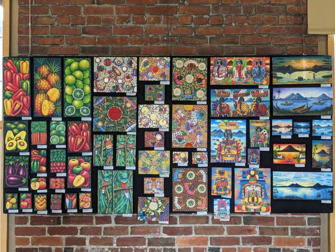 Artwork that is part of the GuateMaya Art and Culture Connection’s exhibit for the seventh annual Migrations Festival in Turners Falls, which will be held from 1 to 5 p.m. on Saturday at the Great Falls Discovery Center.