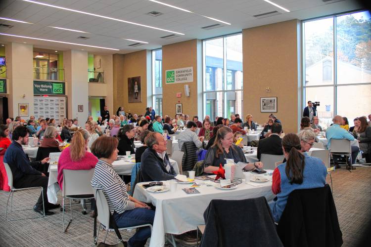The Franklin County Chamber of Commerce held its monthly breakfast at Greenfield Community College on Friday morning.