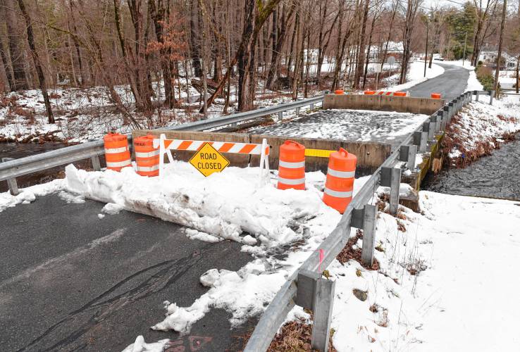 The School Street bridge over Mill Brook in Northfield is closed.